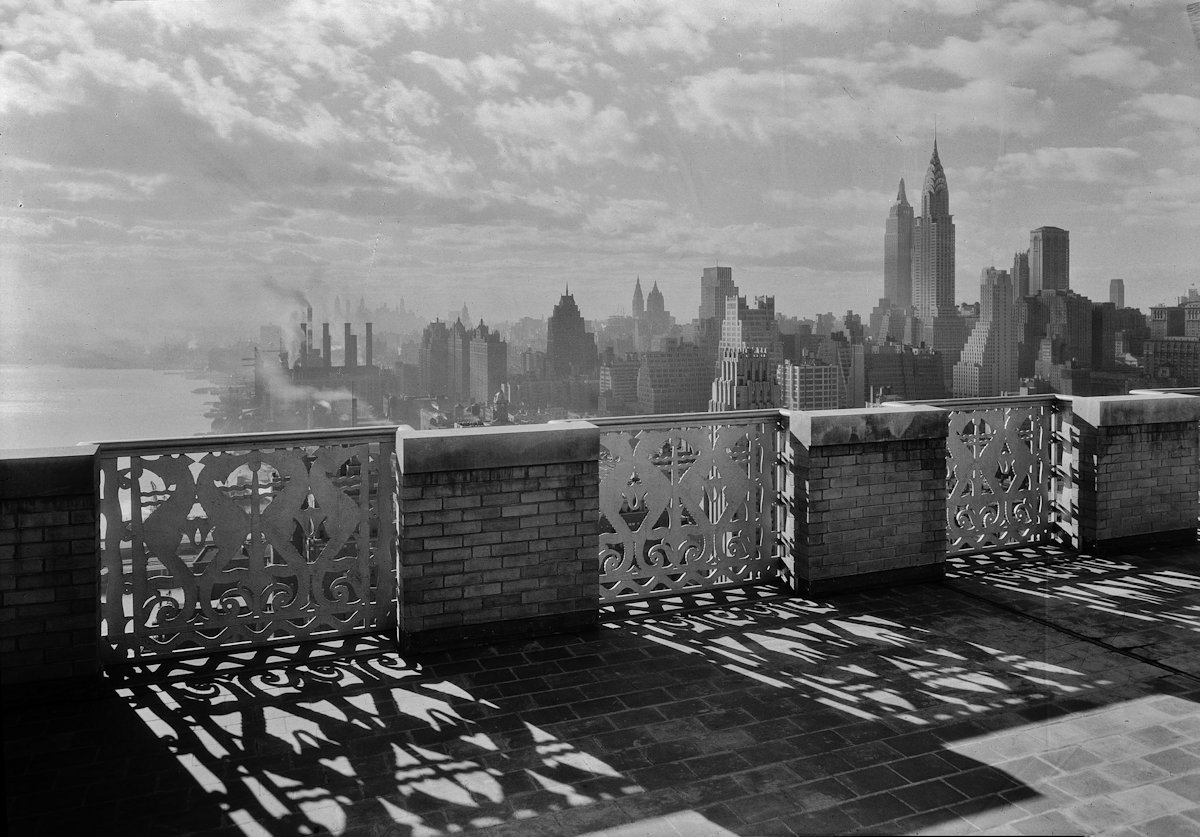 View from the parapet of the River House, 1931.