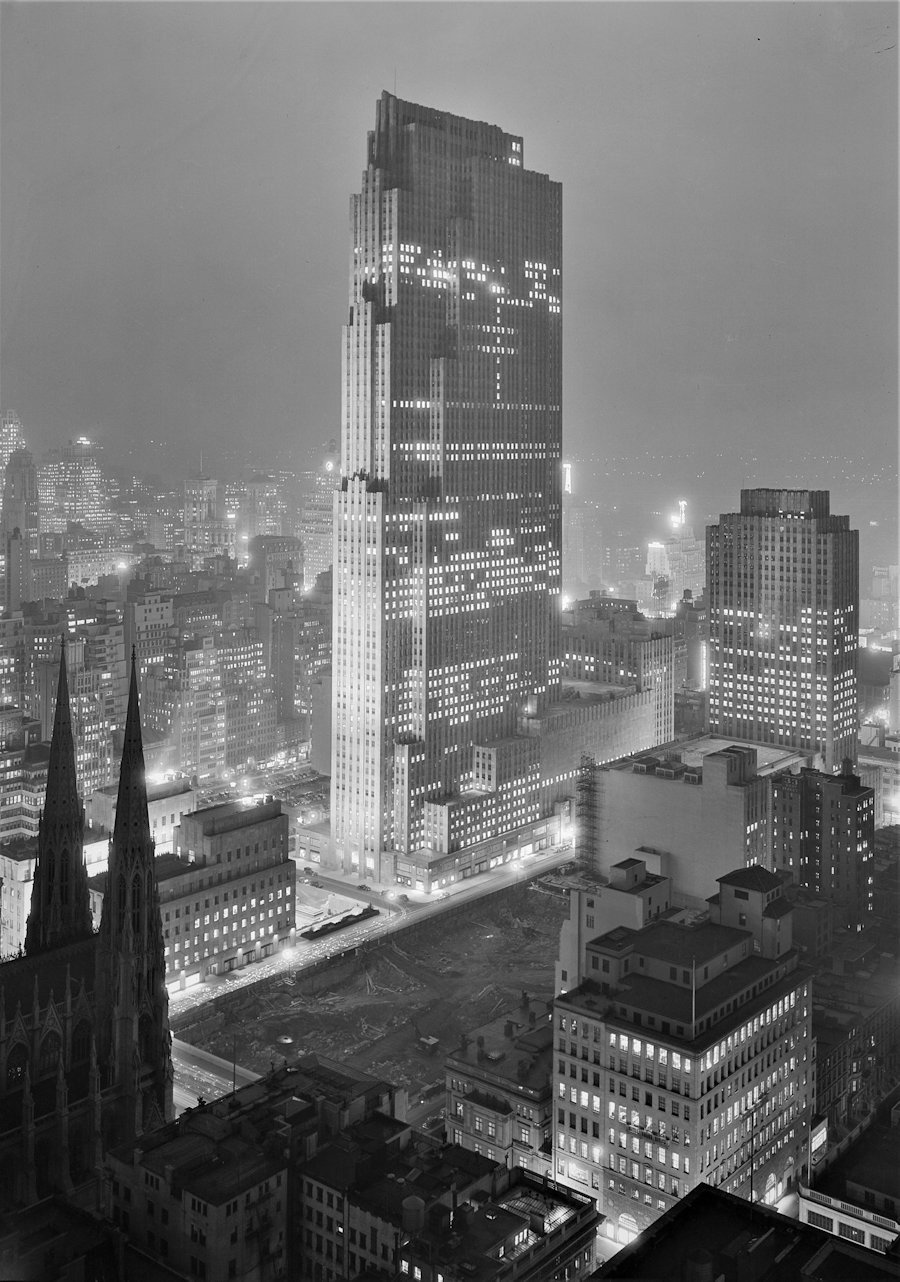 Rockefeller Center and the RCA Building in 1933