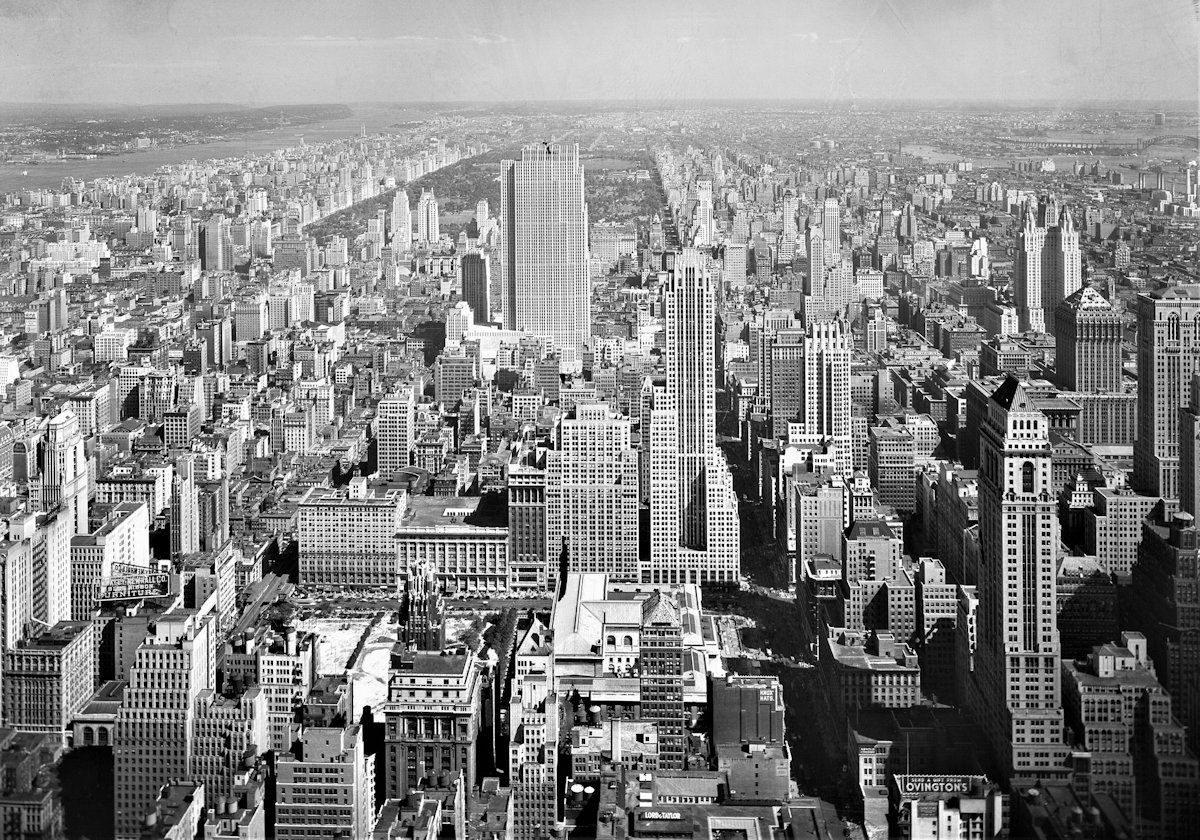 Looking north from the Empire State Building, 1933.