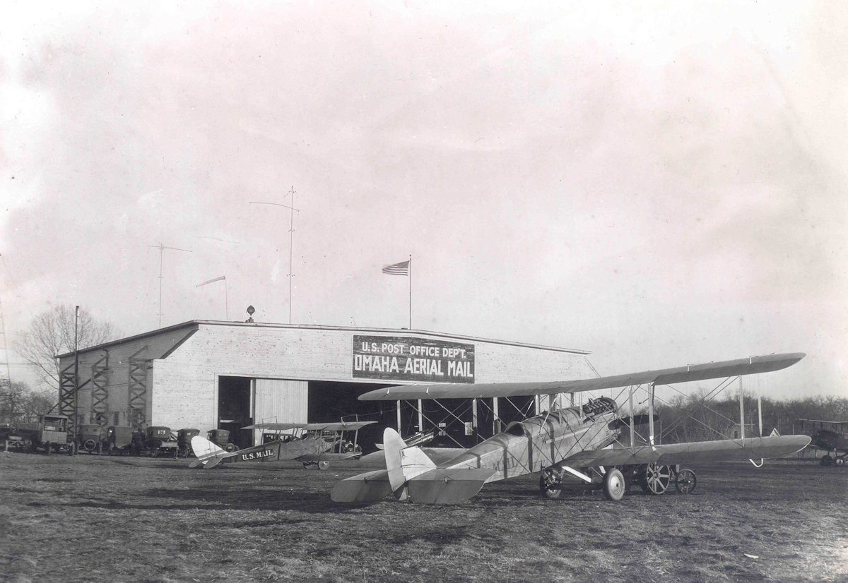 Photograph of airmail planes at Omaha, Nebraska