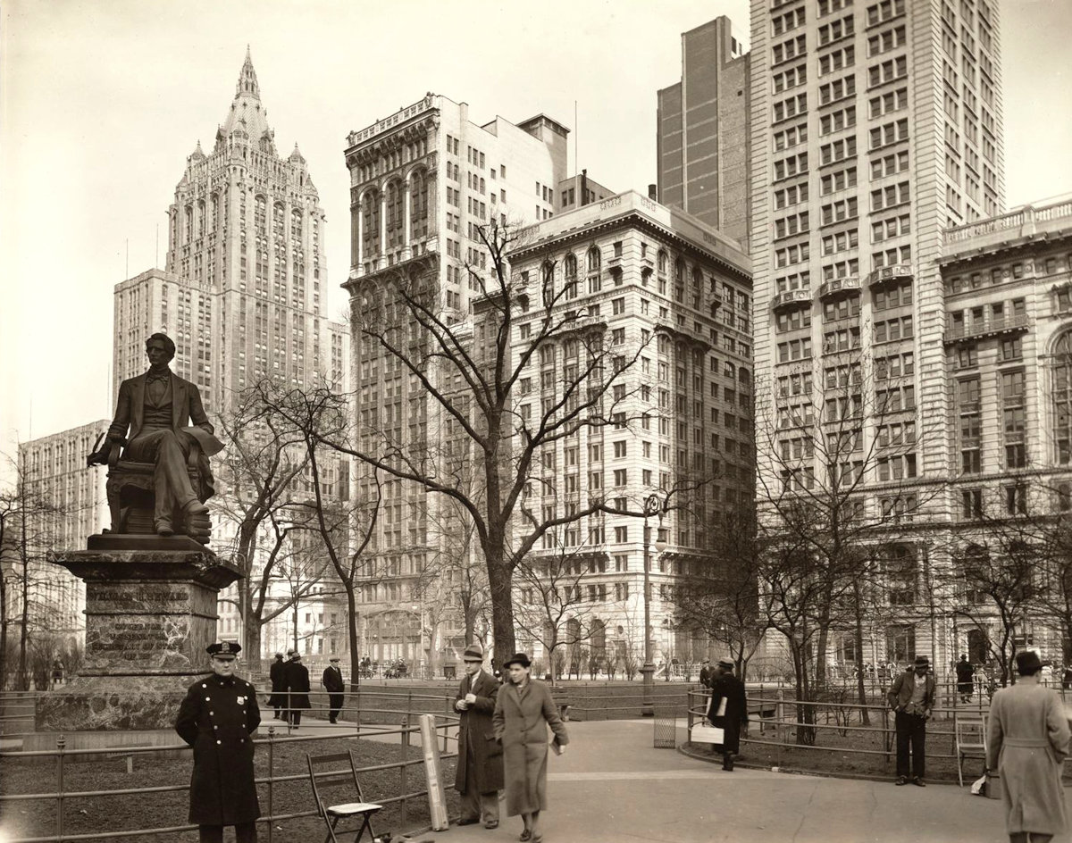 Madison Square in NYC showing William Henry Seward Monument