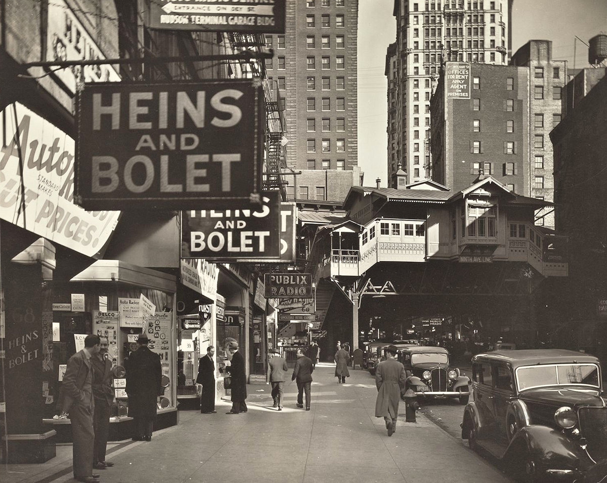 New York's Radio Row on Cortlandt Street in 1936